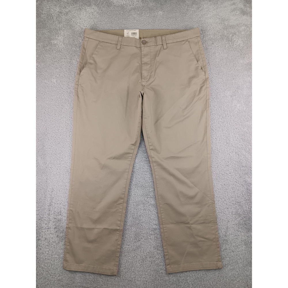 English Laundry Pants Men 38x28 (Tag 38x29) Tan NWT Straight Fit Chino Stretch